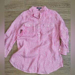 Ralph Lauren Pink Striped Button-Up Shirt
